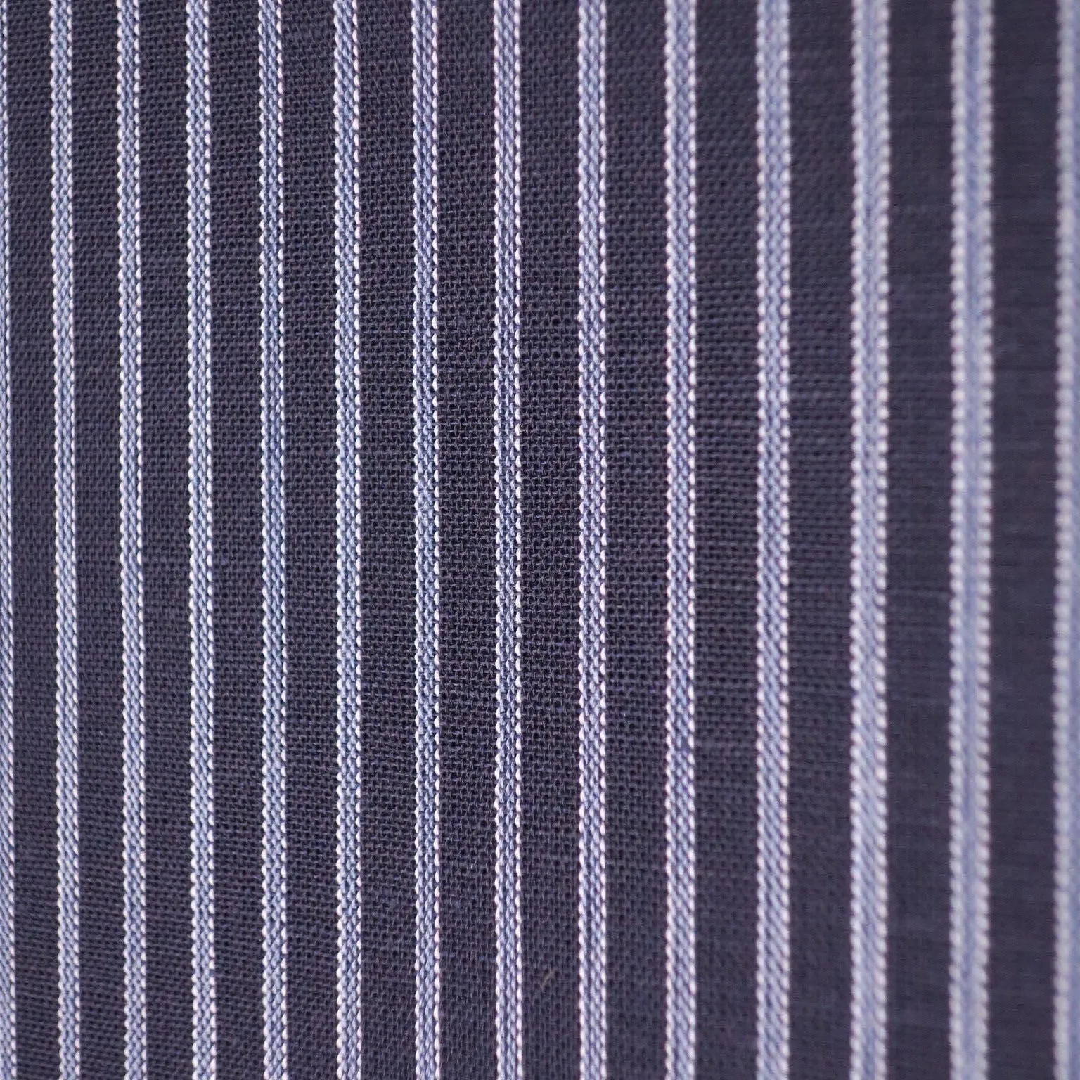 Navy and Blue Stripes Loro Piana Wool and Linen Suiting Fabric