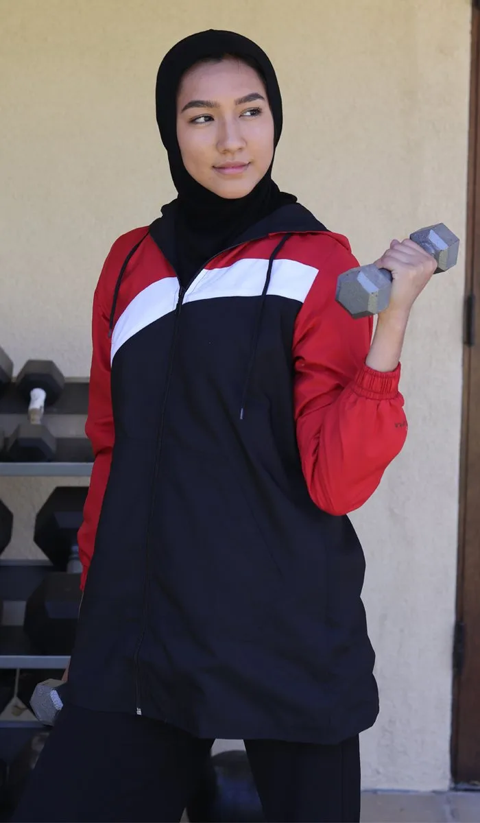 One Piece Stretch Sports Hijab - Black