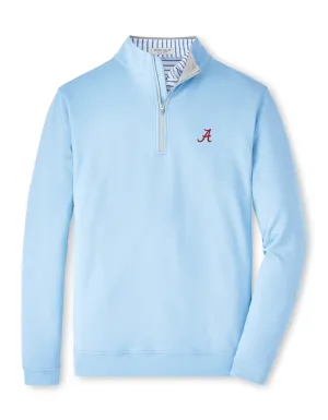 Peter Millar Cottage Blue Solid Perth Quarter Zip (Script A)