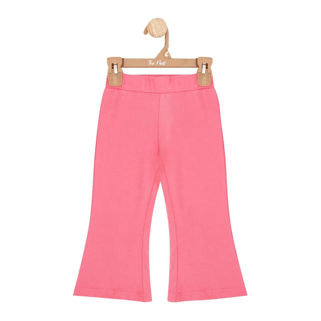 Pink bell bottom trousers