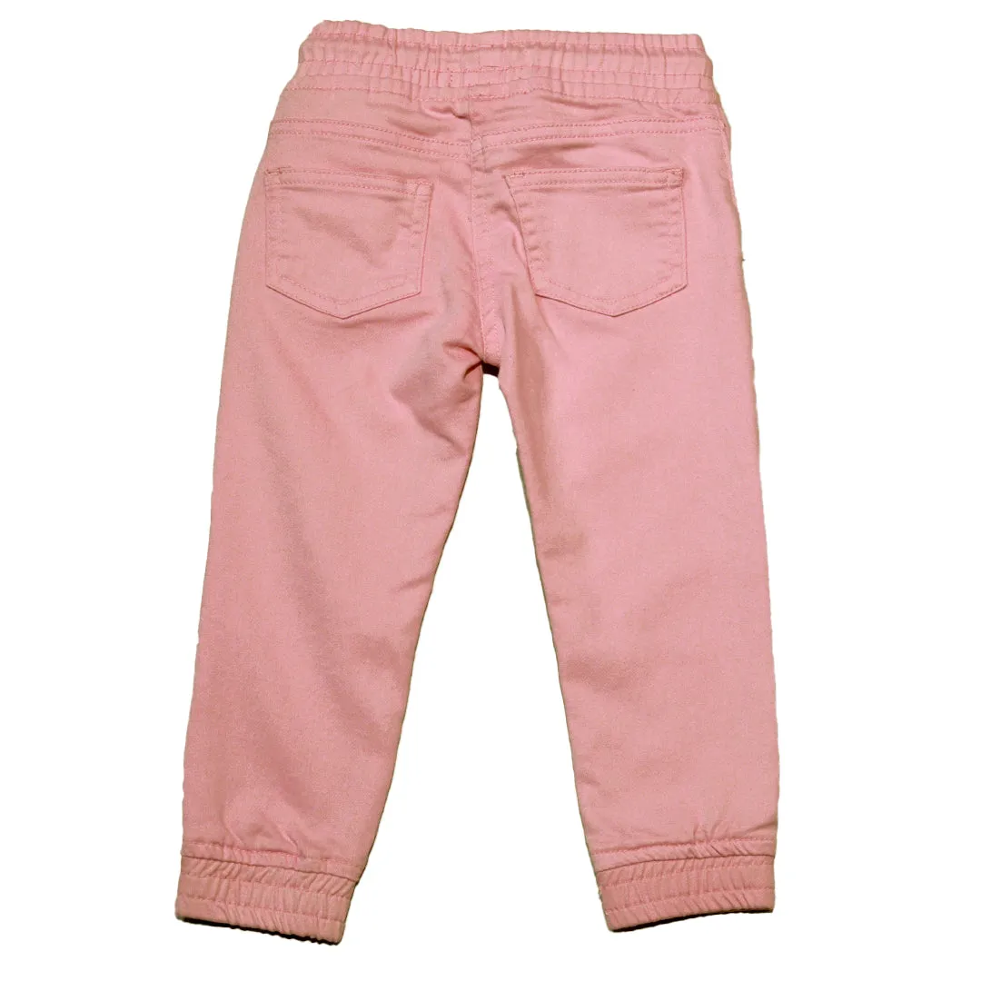 Pink Stretchable Joggers Pale