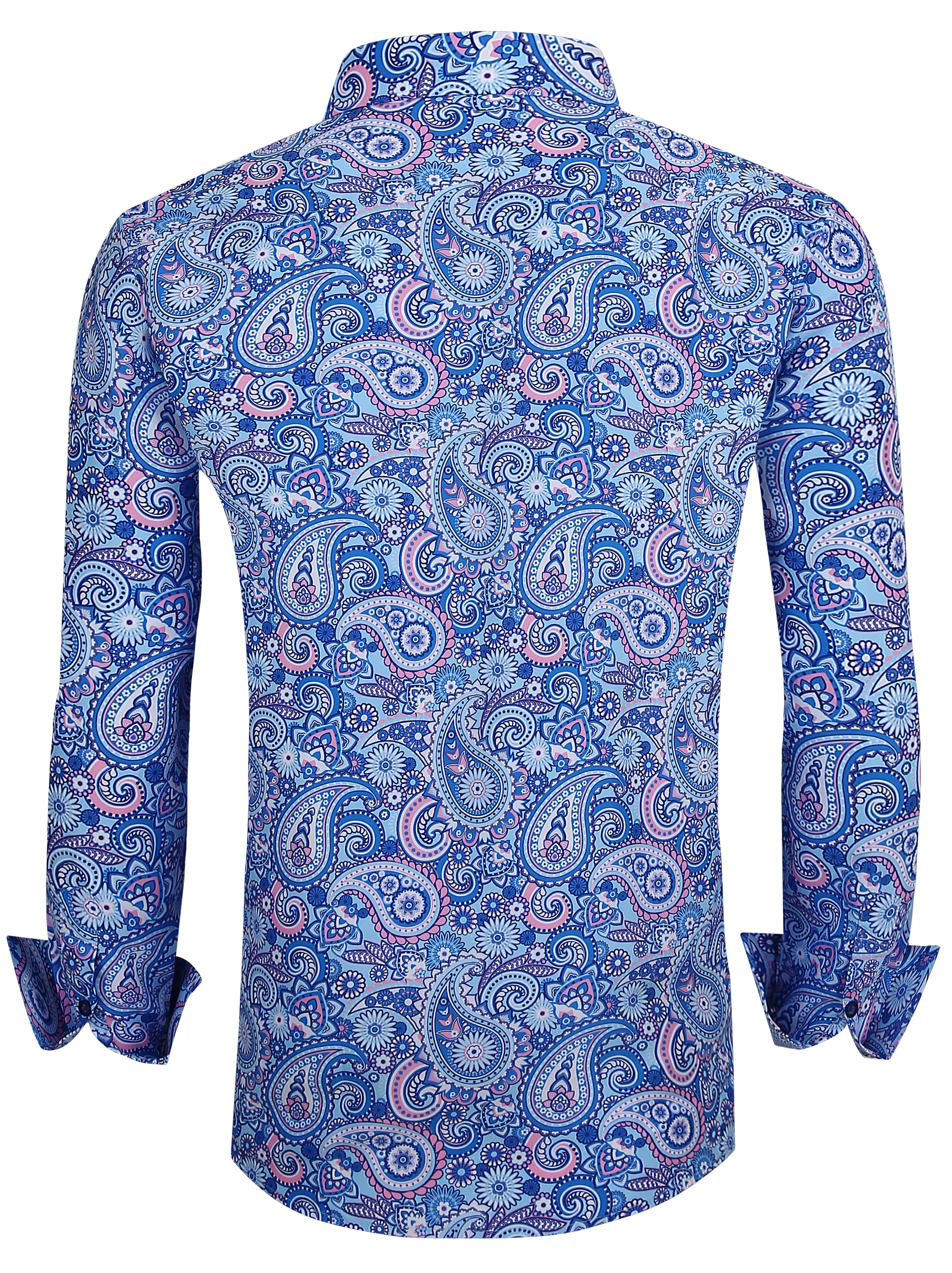 PREMIERE SHIRTS: Blue & Pink Paisley