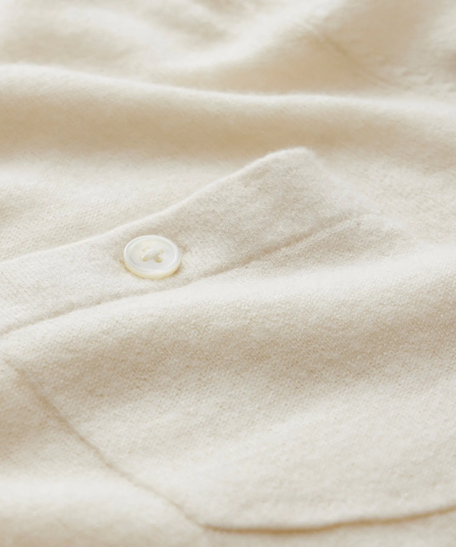 Premium Cashmere Pocket Tee in Bisque