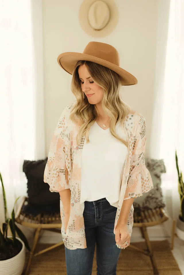 Printed Chiffon Kimono