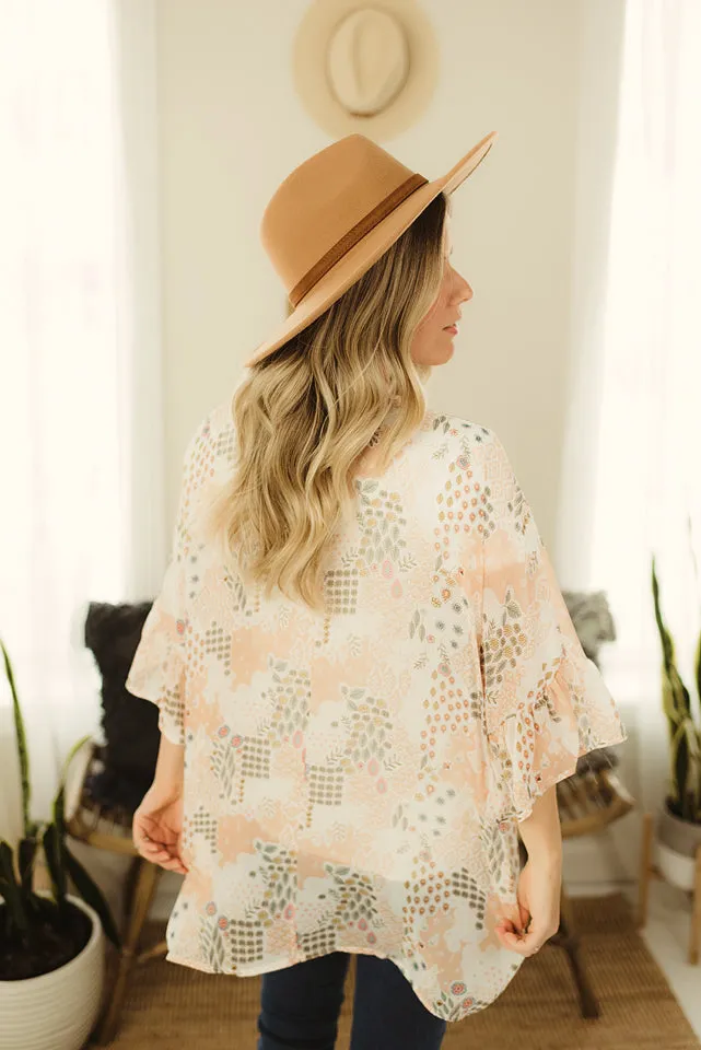 Printed Chiffon Kimono