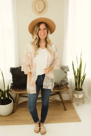 Printed Chiffon Kimono