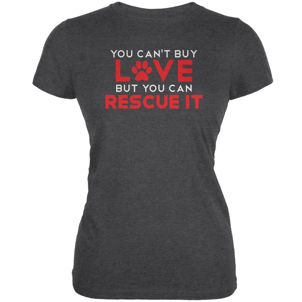 Rescue Love Black Juniors Soft T-Shirt