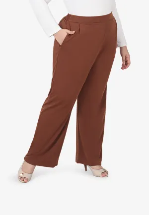 Ronni Demure Straight Leg Pants - Brown