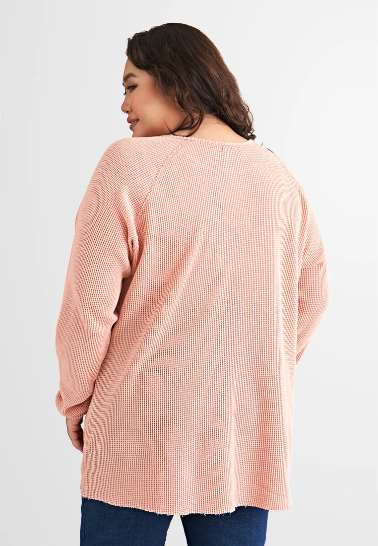 Rucia Scoop Neck Cosy Waffle Top