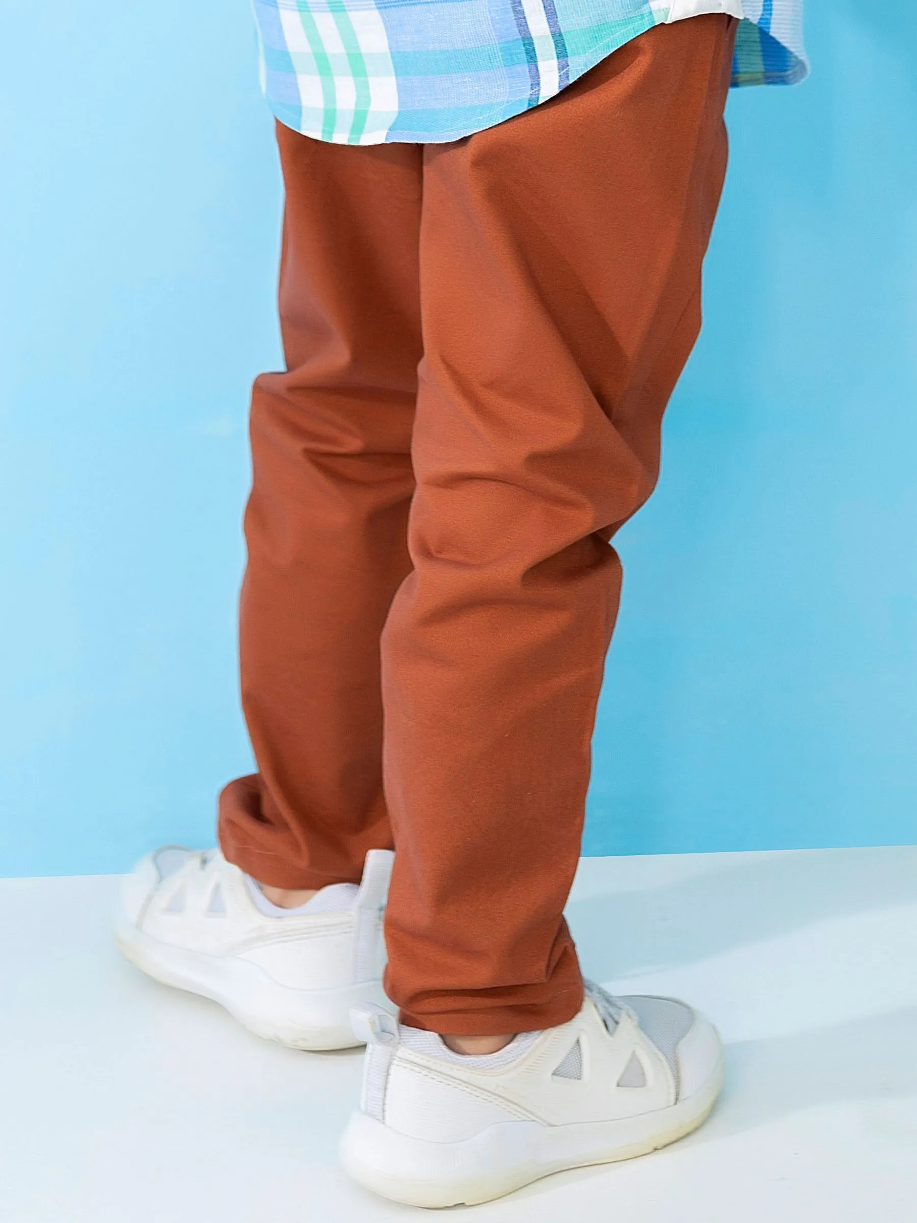 Rusty Orange Casual Twill Trouser