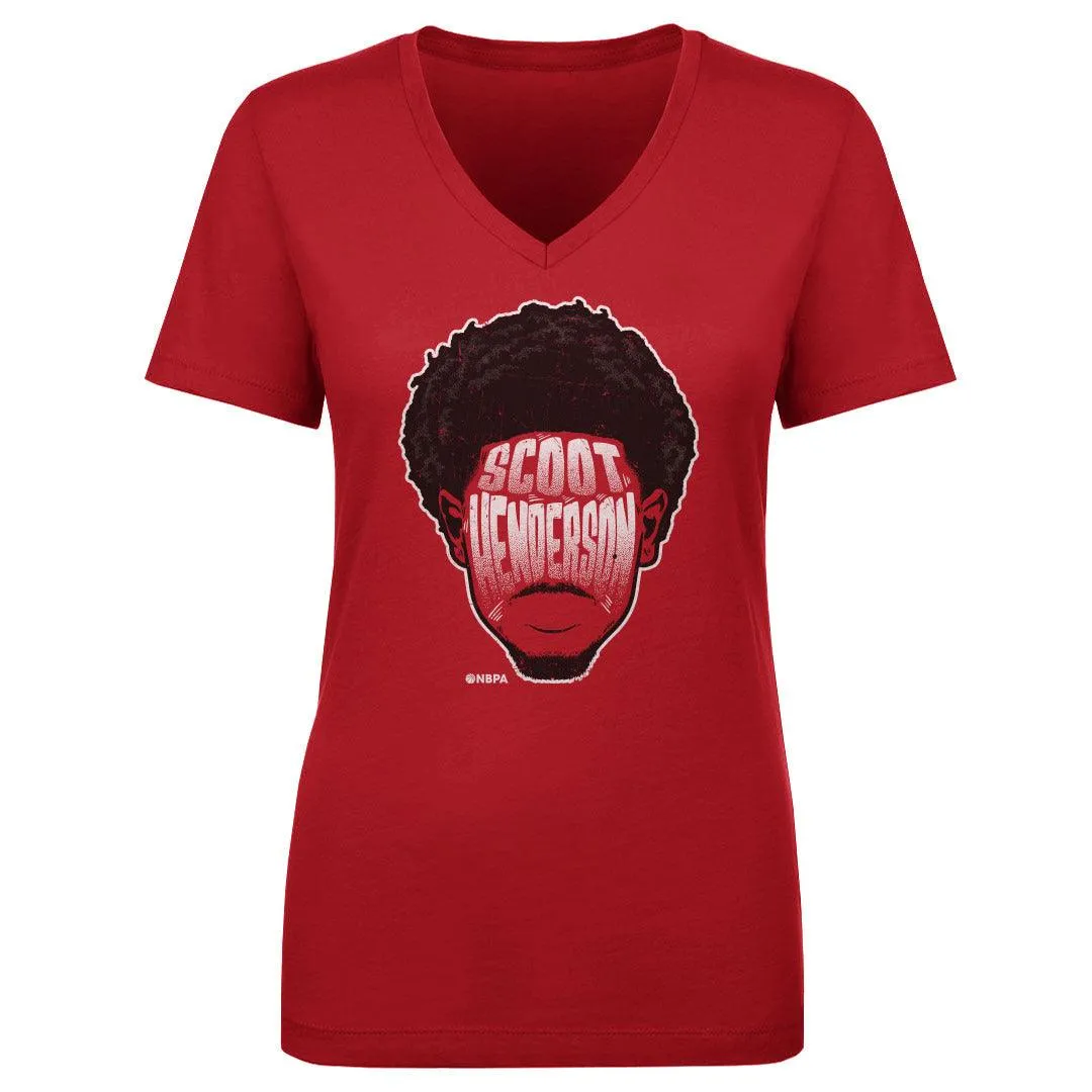 Scoot Henderson Portland Player Silhouette Women's V-Neck T-Shirt