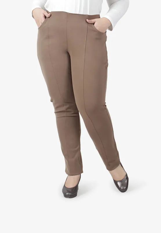 Shakira Elastic Waist Pants - Khaki