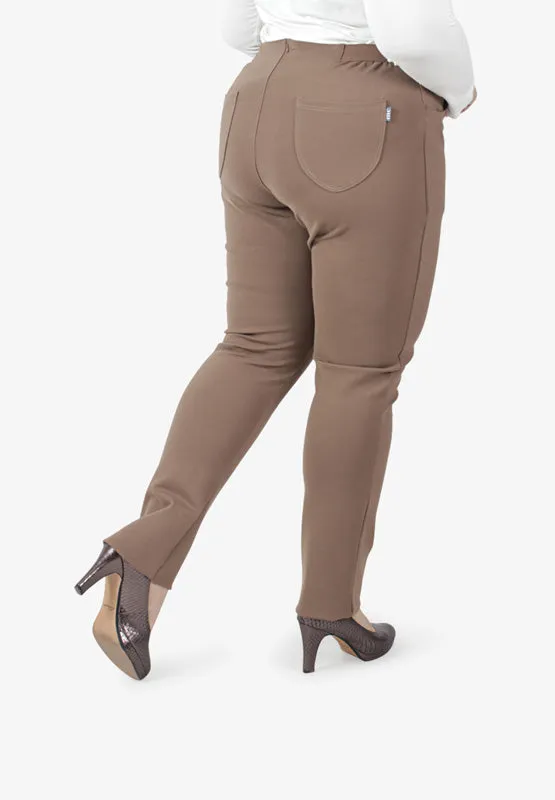 Shakira Elastic Waist Pants - Khaki