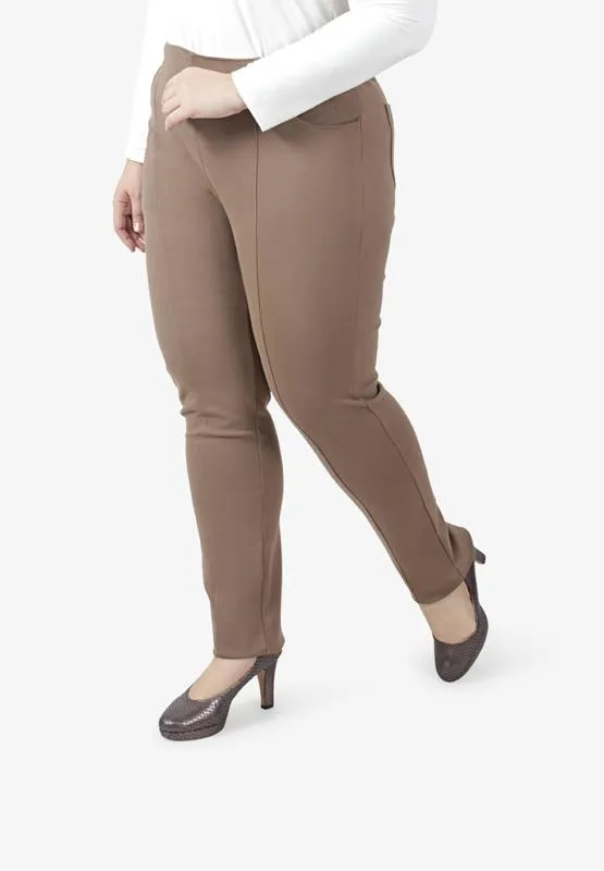 Shakira Elastic Waist Pants - Khaki