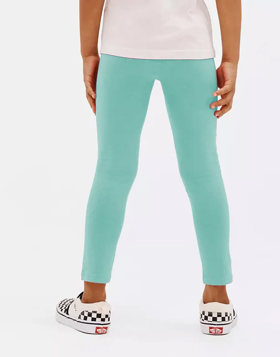 Soft & Stretch Jersey Legging Pant for Girls-Turquois