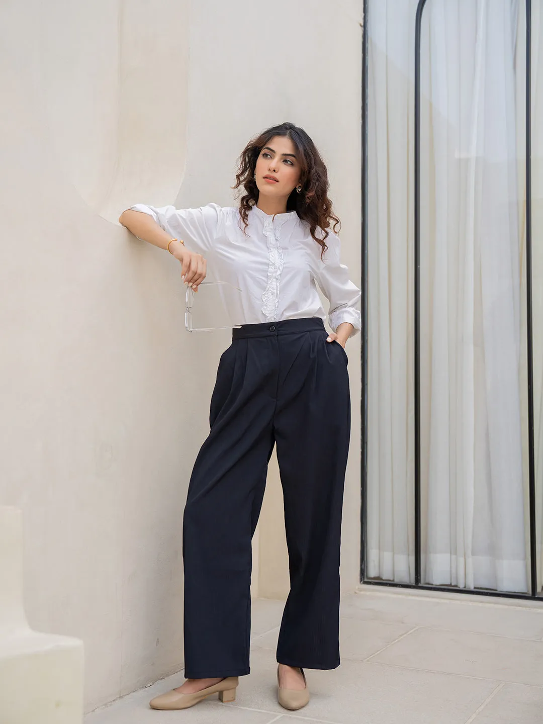 Star Line Black Formal Pants