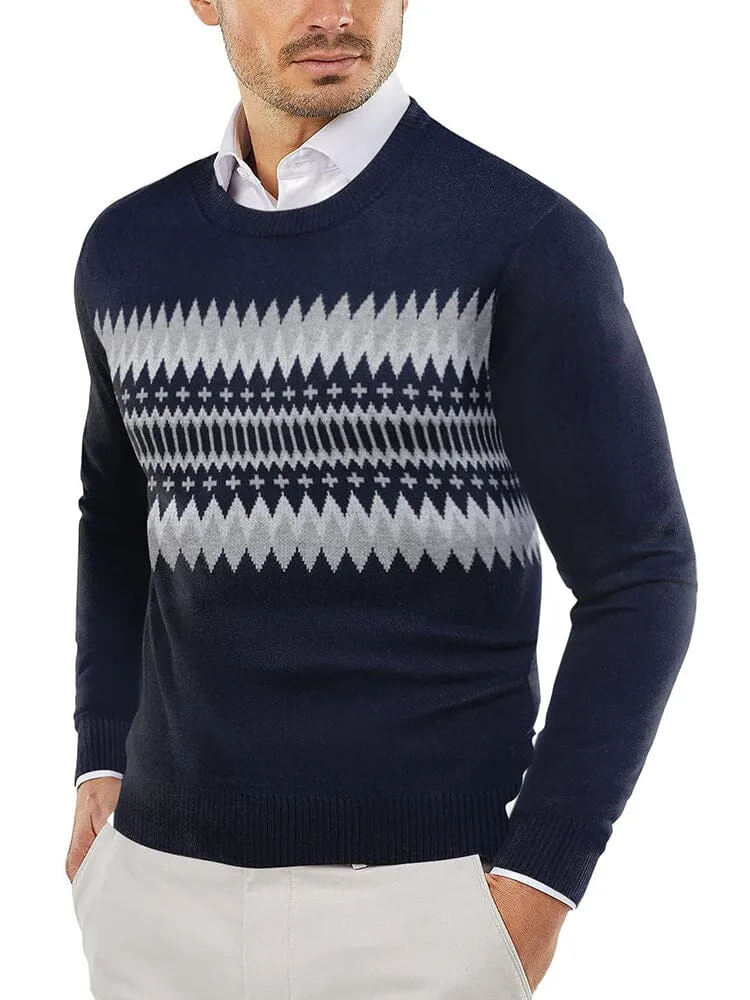 Trendy Crew Neck Pullover Knitted Sweater (US Only)