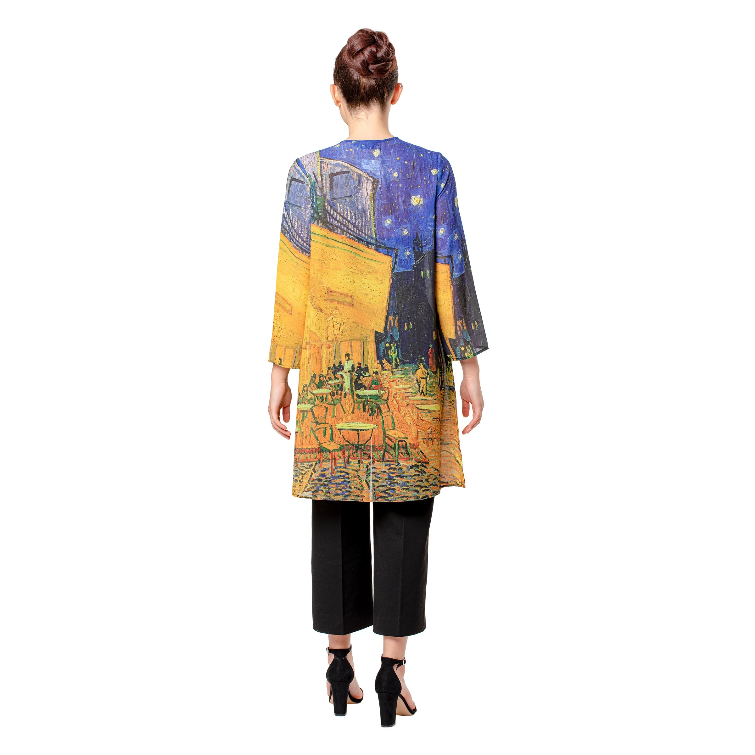 Van Gogh Café Terrace Sheer Cardigan