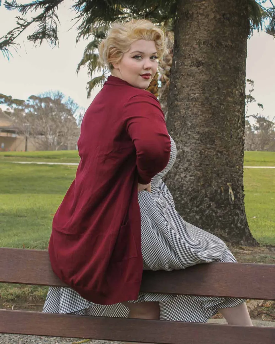 Warm Burgundy Cardigan