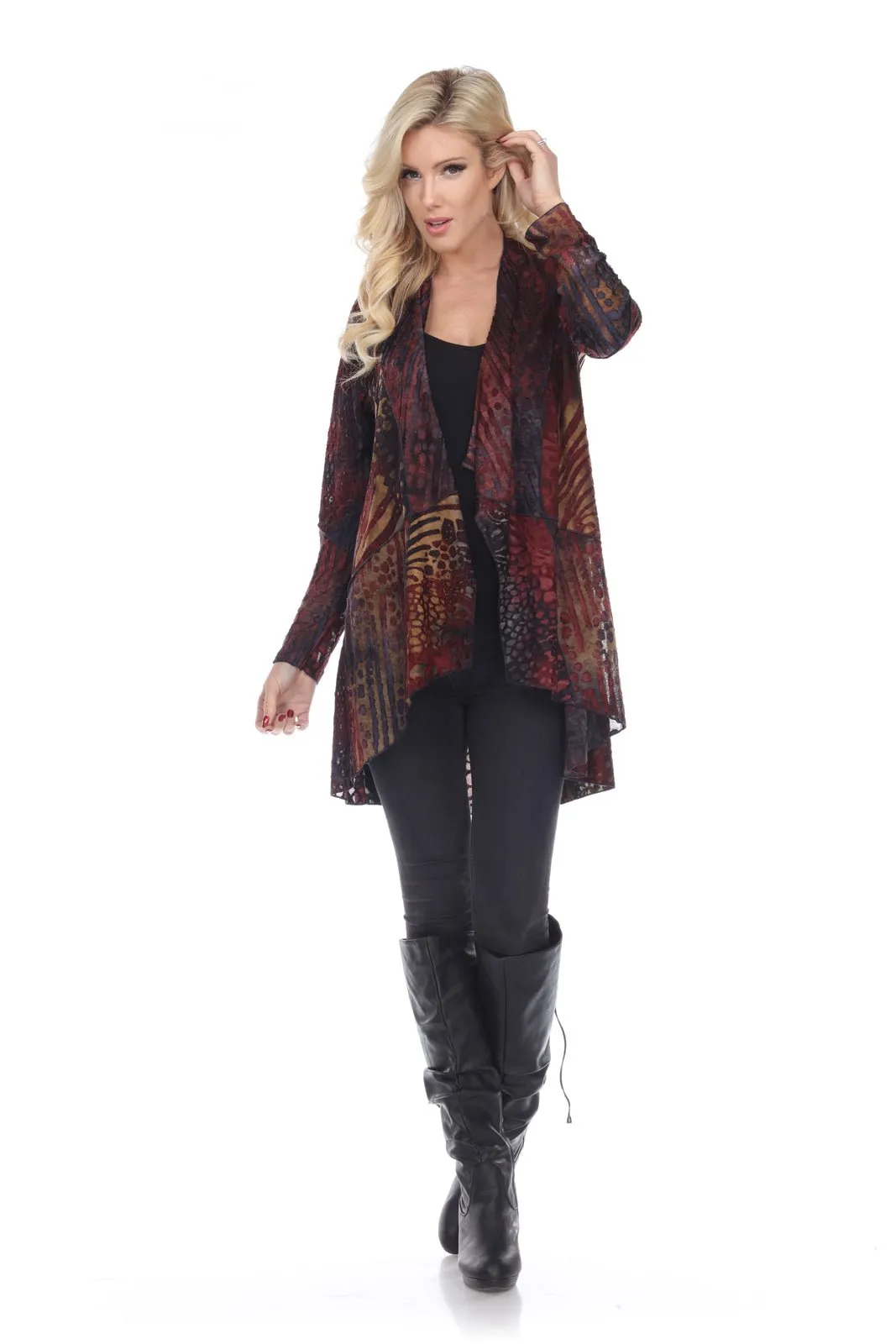 Whimsical Wilderness Open Front Cardigan