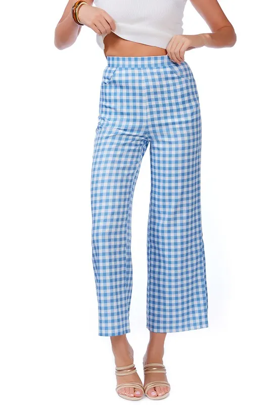 Women's Water color Checks Stretchable Pants