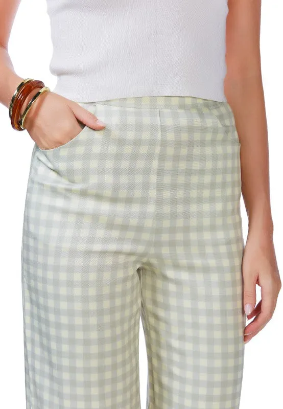 Women's Water color Checks Stretchable Pants