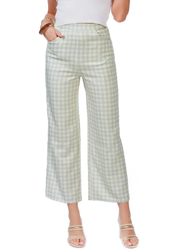 Women's Water color Checks Stretchable Pants