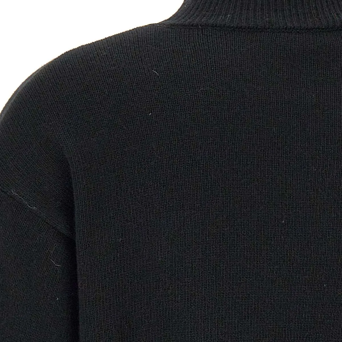 Wool and Cashmere Rhombus Sweater in Black